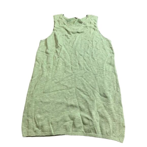 FREE PEOPLE BEACH GREEN COTTON / Linen Blend DRESS XL - Picture 2 of 8